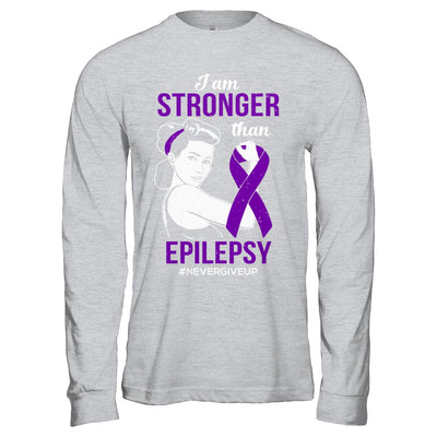 I Am Stronger Than Epilepsy Awareness Support T-Shirt & Hoodie | Teecentury.com