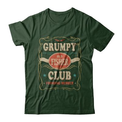Papa Grumpy Old Fisher Club Founding Member Fishing T-Shirt & Hoodie | Teecentury.com