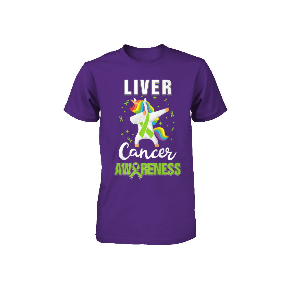 Inspirational Liver Cancer Awareness Unicorn Support Youth Youth Shirt | Teecentury.com