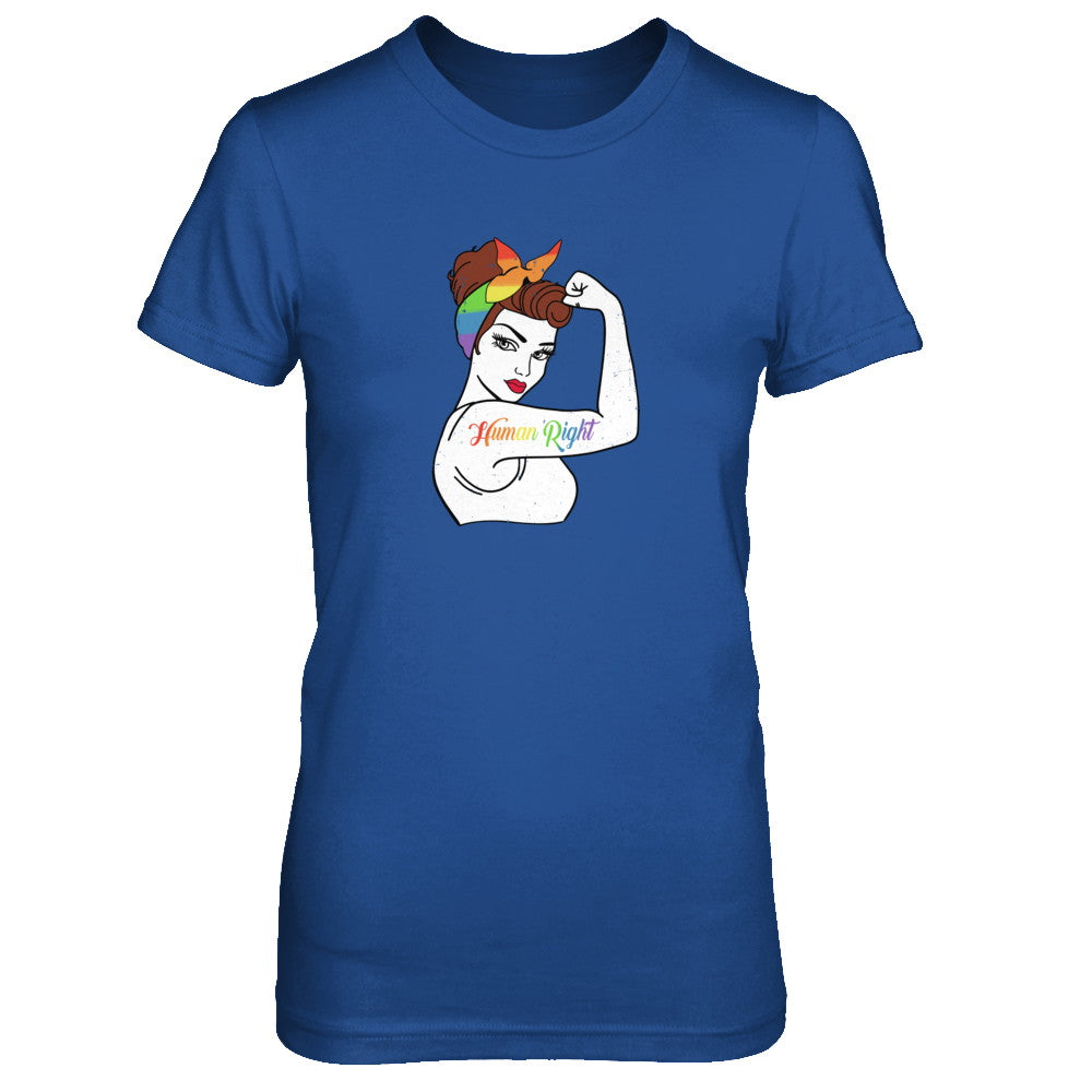 Lady Human Right LGBT Lesbian Gay Pride T-Shirt & Tank Top | Teecentury.com