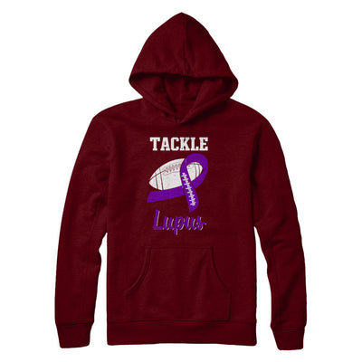 Football Survivor Tackle Purple Lupus Awareness T-Shirt & Hoodie | Teecentury.com