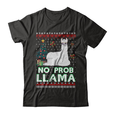 No Prob Llama No Drama Christmas Alpaca Sweater T-Shirt & Sweatshirt | Teecentury.com