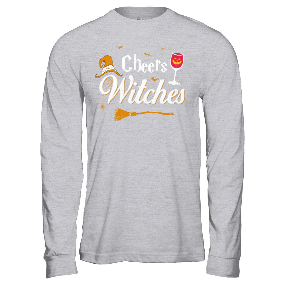 Cheers Witches Happy Hallowine Witch Halloween T-Shirt & Hoodie | Teecentury.com