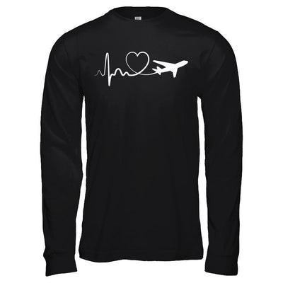 Airplane Fly Flight Planes Heartbeat To Travel Airplane T-Shirt & Hoodie | Teecentury.com