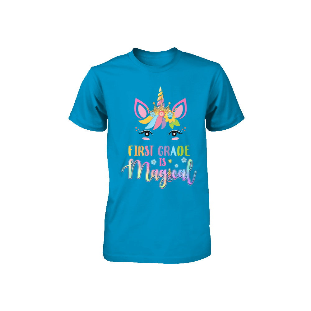 First Grade Is Magical Unicorn Back To School 1st Grade Youth Youth Shirt | Teecentury.com