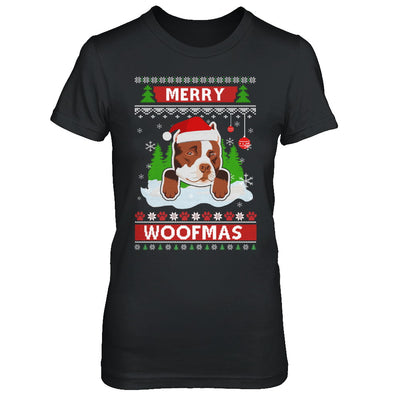 Pitbull Merry Woofmas Ugly Christmas Sweater T-Shirt & Sweatshirt | Teecentury.com