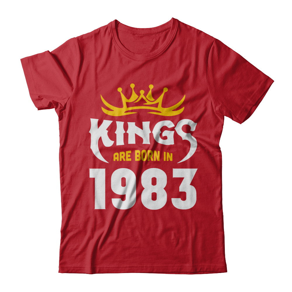 Kings Are Born In 1983 Birthday Gift T-Shirt & Hoodie | Teecentury.com
