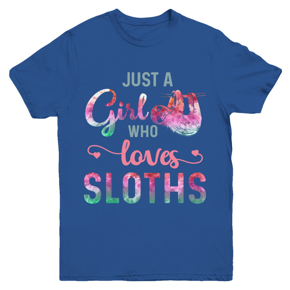 Just A Girl Who Loves Sloths Sloth Lover Youth Youth Shirt | Teecentury.com