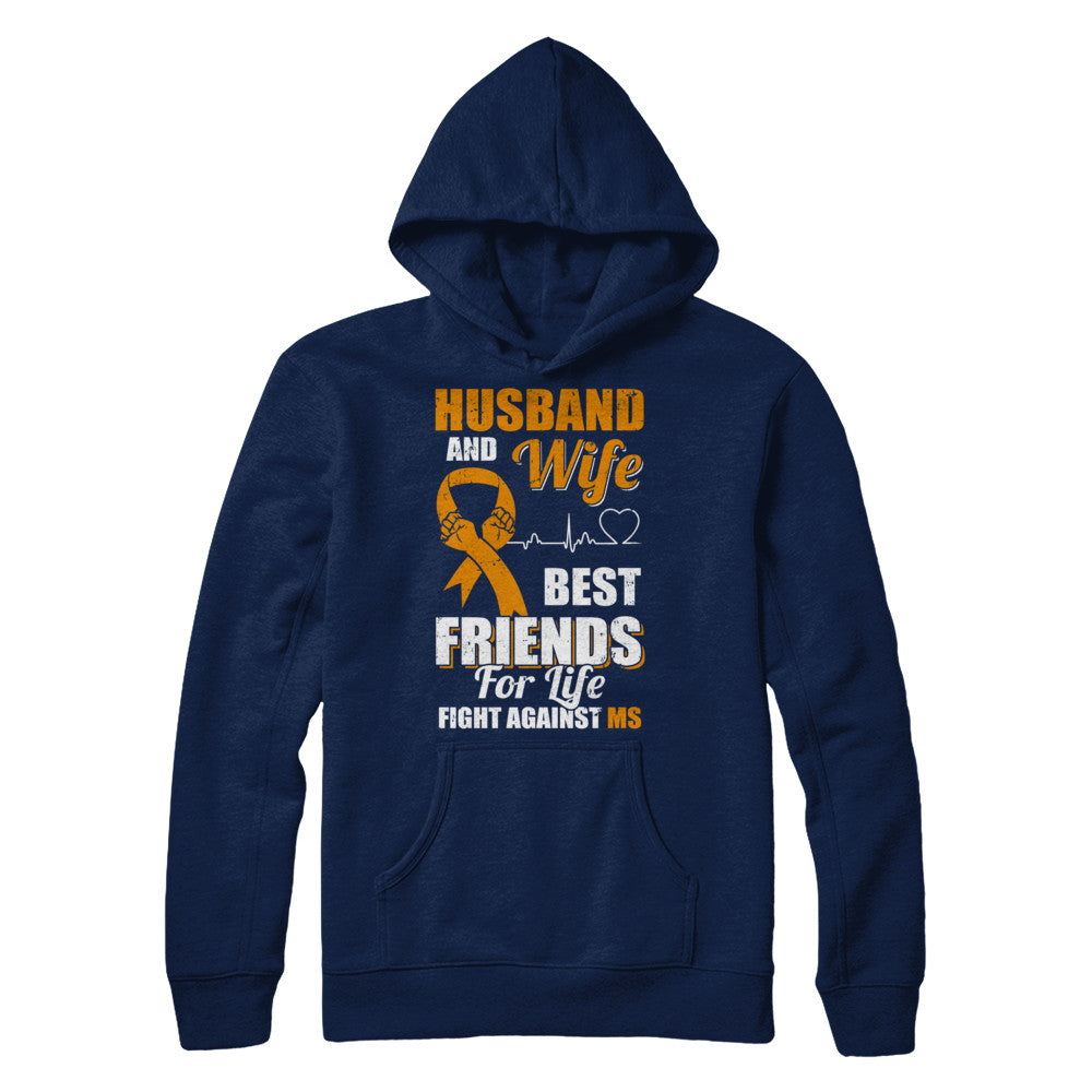 Husband & Wife Best Friends For Life Fight Against Ms T-Shirt & Hoodie | Teecentury.com
