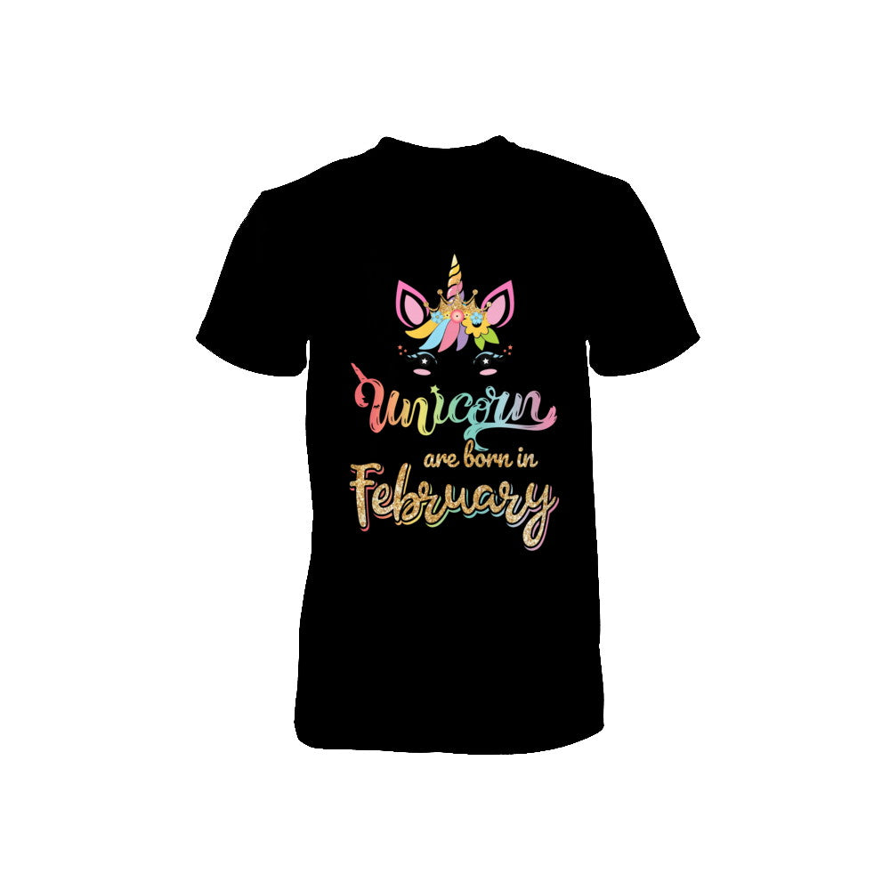 Cute Unicorns Are Born In February Birthday Gift Youth Youth Shirt | Teecentury.com