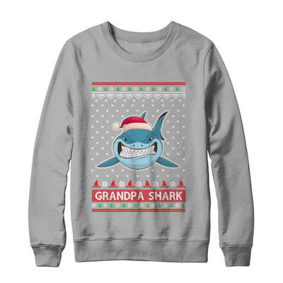 Santa Hat Grandpa Shark Ugly Christmas Sweater T-Shirt & Sweatshirt | Teecentury.com