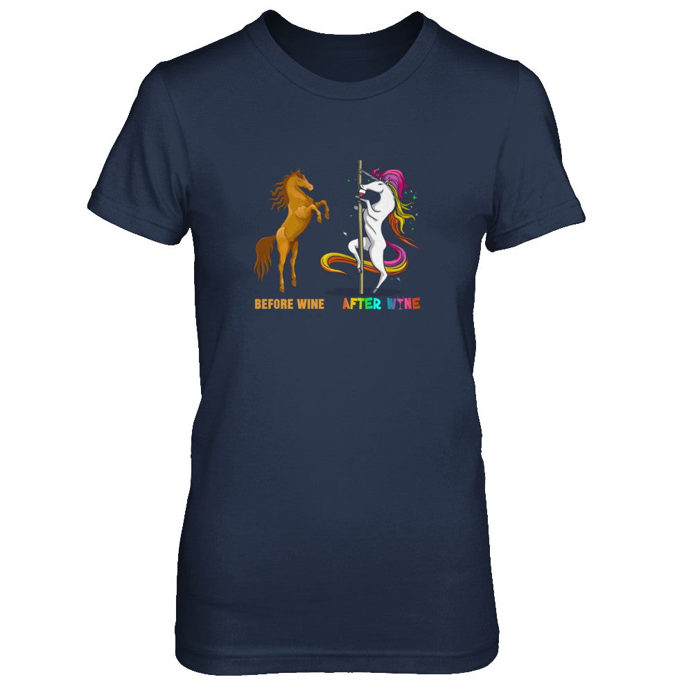 Before Wine After Wine Unicorn T-Shirt & Tank Top | Teecentury.com