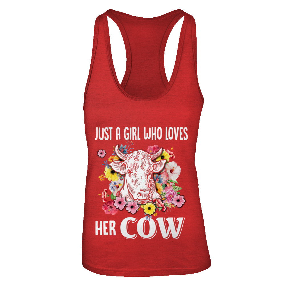 Just A Girl Who Loves Her Cow T-Shirt & Tank Top | Teecentury.com