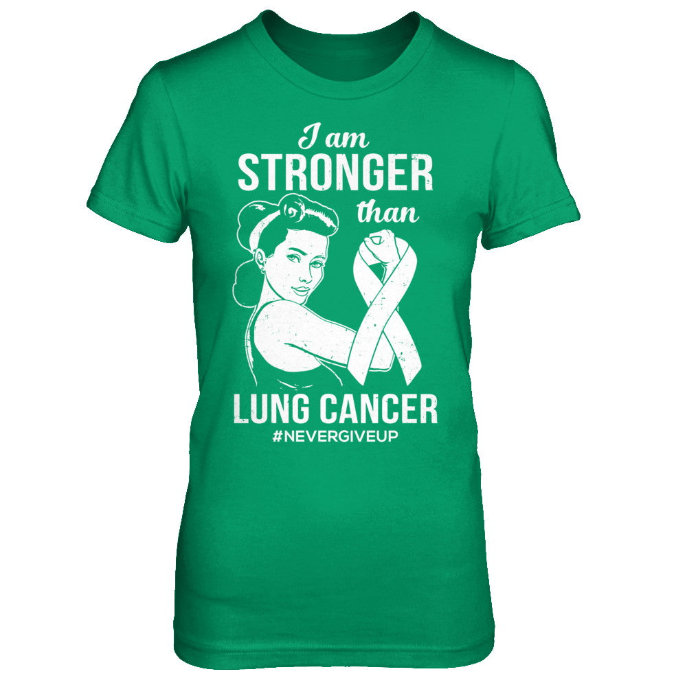 I Am Stronger Than Lung Cancer Awareness Support T-Shirt & Hoodie | Teecentury.com