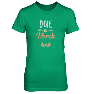 Due Date March 2022 Announcement Mommy Bump Pregnancy T-Shirt & Tank Top | Teecentury.com