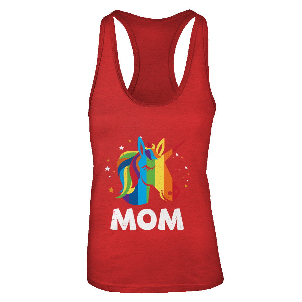 LGBT Pride Lesbian Gay Proud Mom Unicorn T-Shirt & Tank Top | Teecentury.com