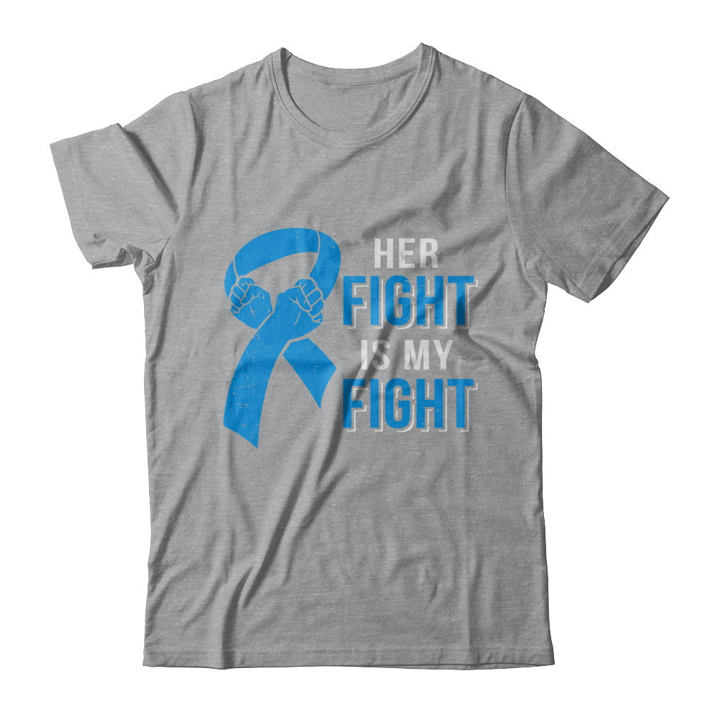 Her Fight Is My Fight Colon Cancer Blue Ribbon Awareness T-Shirt & Hoodie | Teecentury.com
