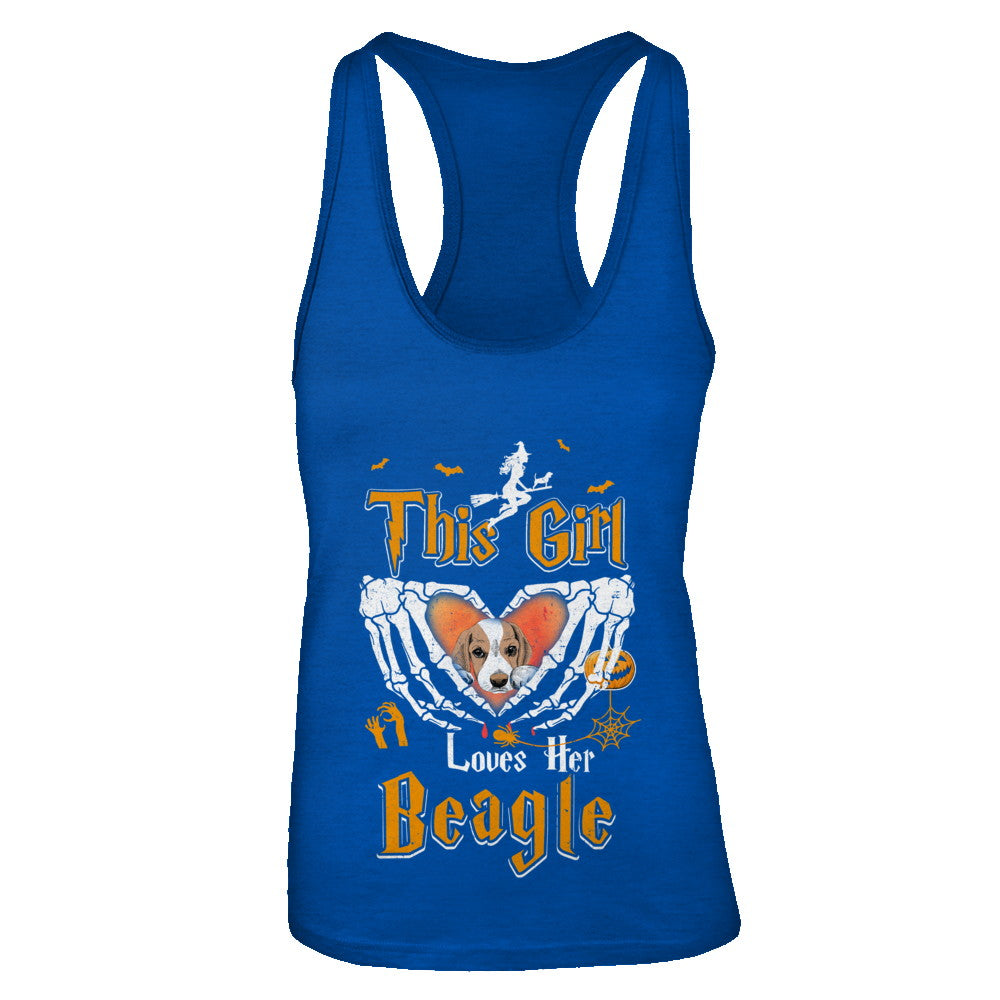 This Girl Love Her Dog Beagle Halloween T-Shirt & Tank Top | Teecentury.com