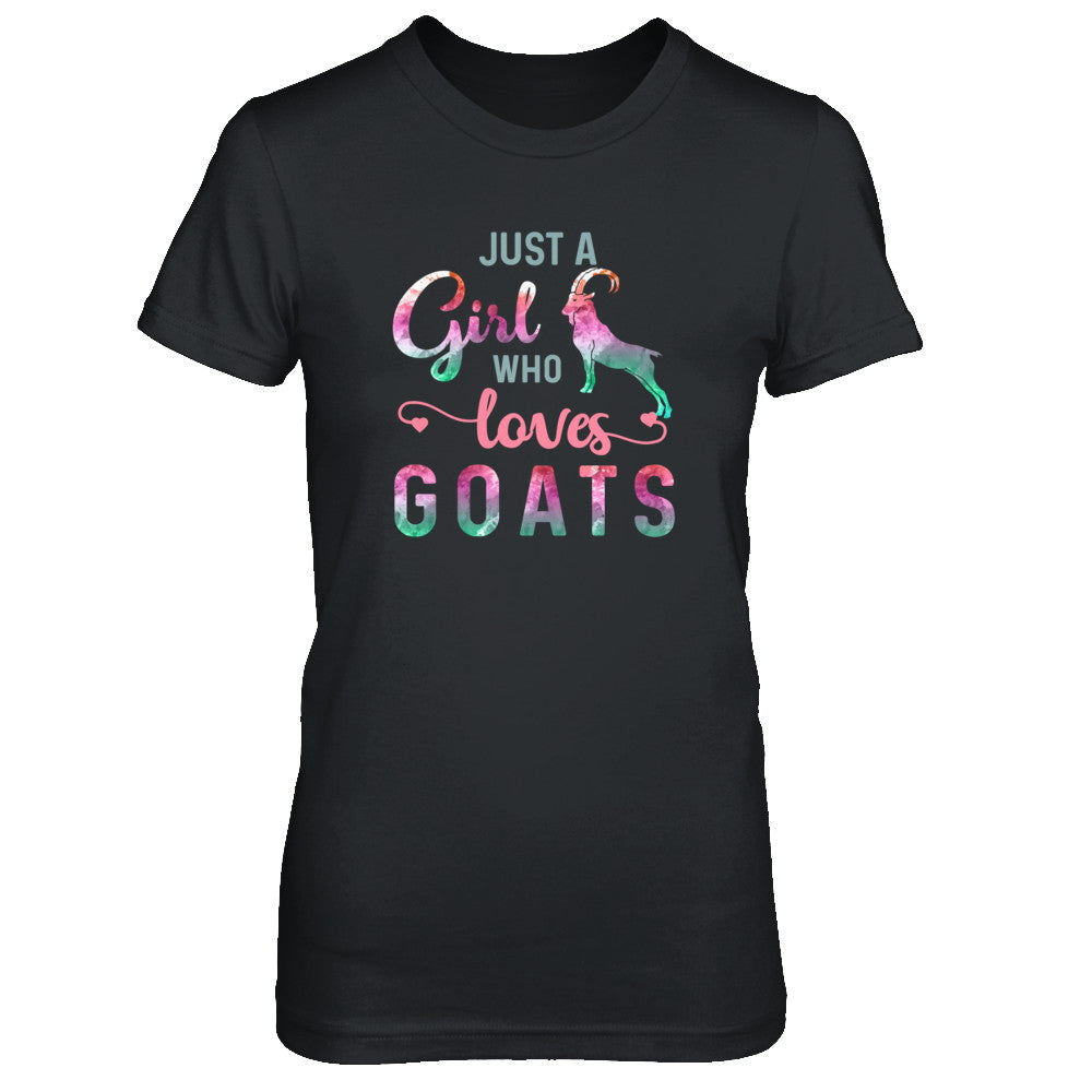 Just A Girl Who Loves Goats Goat Lover T-Shirt & Tank Top | Teecentury.com