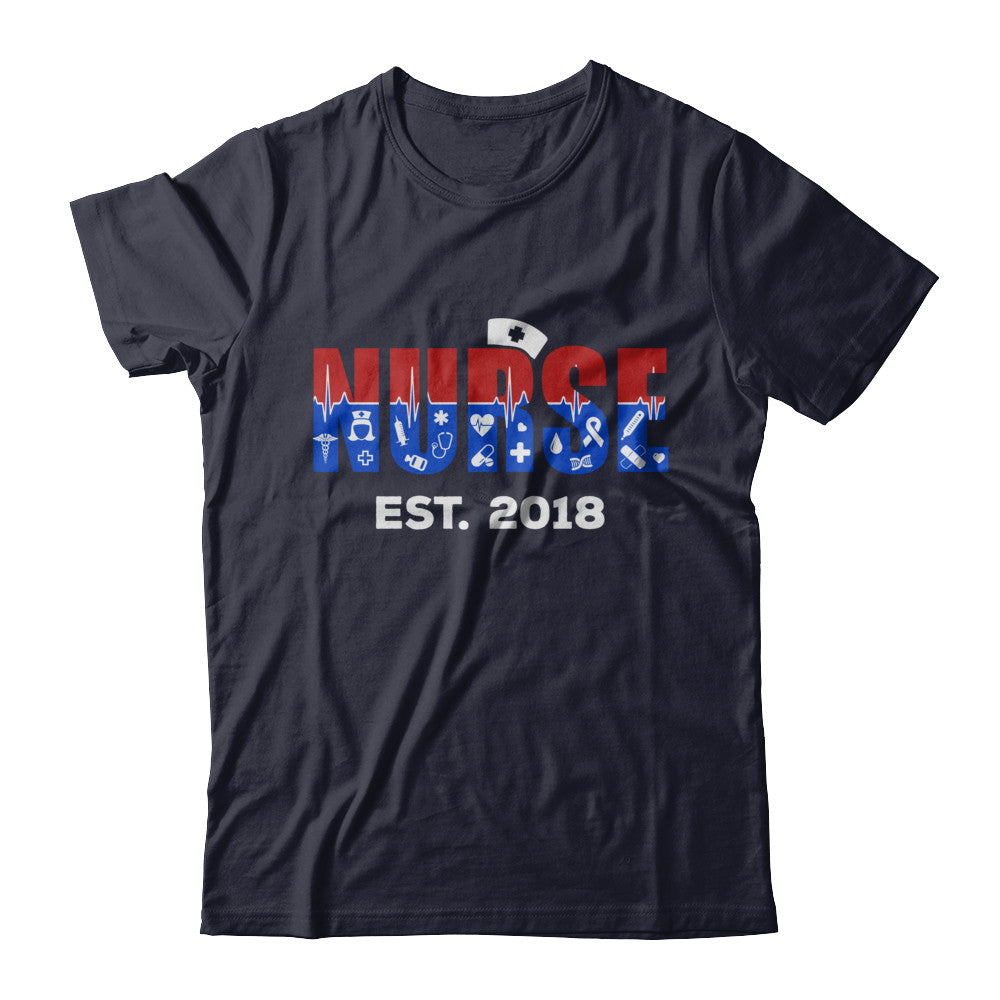 Nurses Est 2018 Graduation T-Shirt & Hoodie | Teecentury.com
