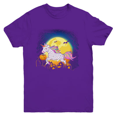 Halloween Pumpkin Unicorn Gift For Kids Girls Youth Youth Shirt | Teecentury.com