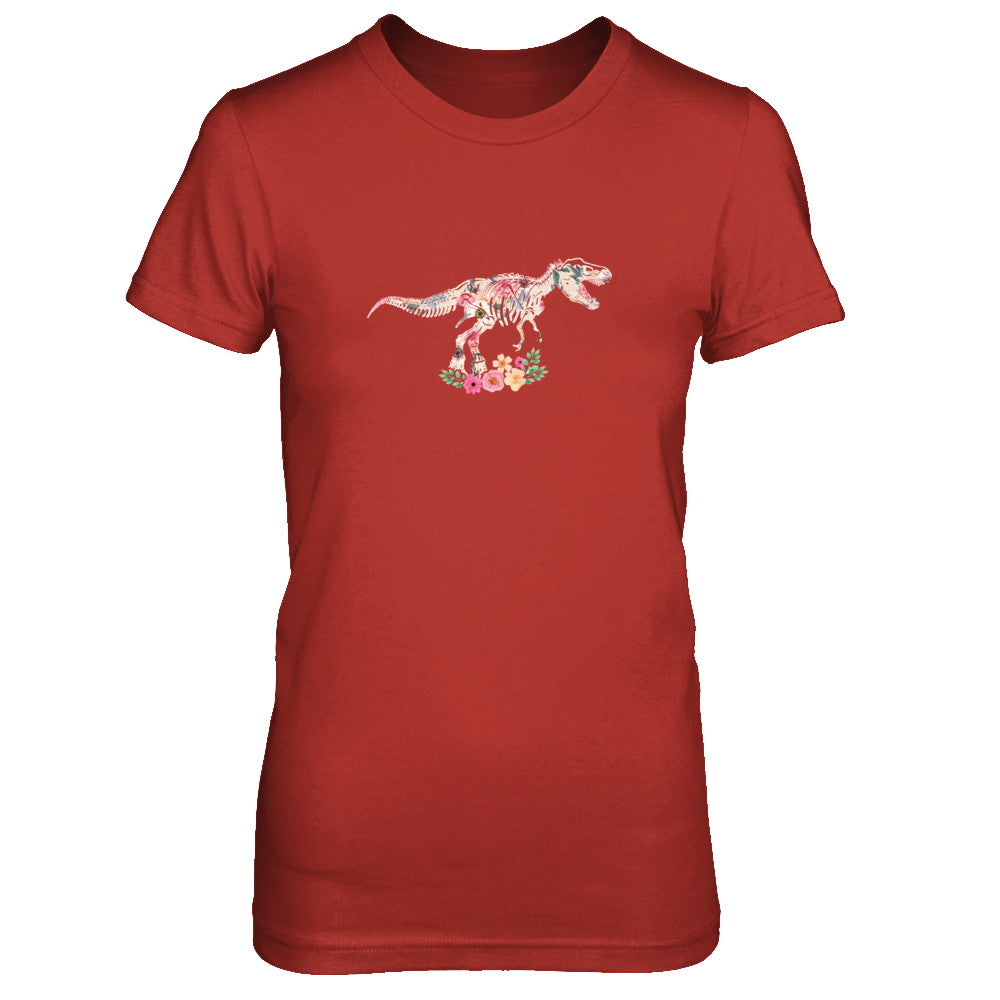 Funny Saurus Dinosaur T-Rex Flower T-Shirt & Tank Top | Teecentury.com