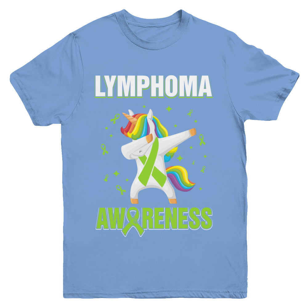 Inspirational Lymphoma Awareness Unicorn Support Youth Youth Shirt | Teecentury.com