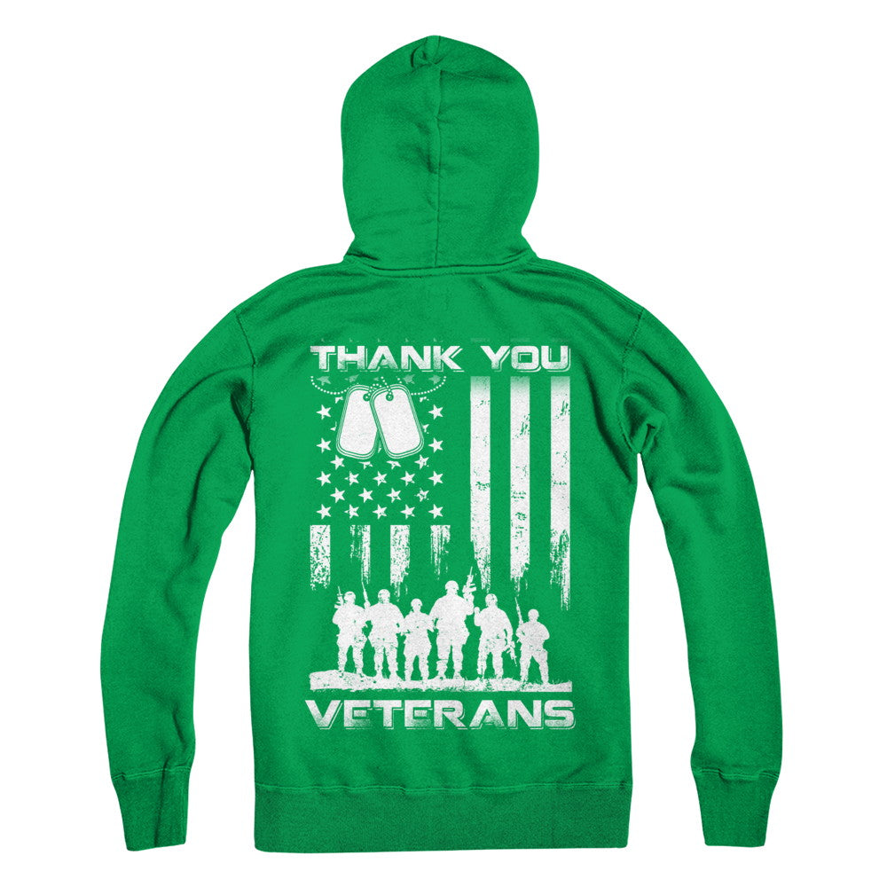 Veteran Thank You Veterans American Flag T-Shirt & Hoodie | Teecentury.com