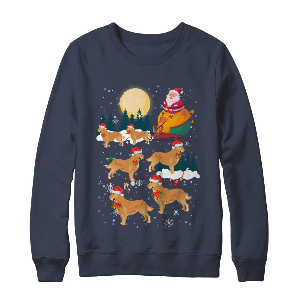 Dog Reindeer Golden Retriever Christmas Gift T-Shirt & Sweatshirt | Teecentury.com