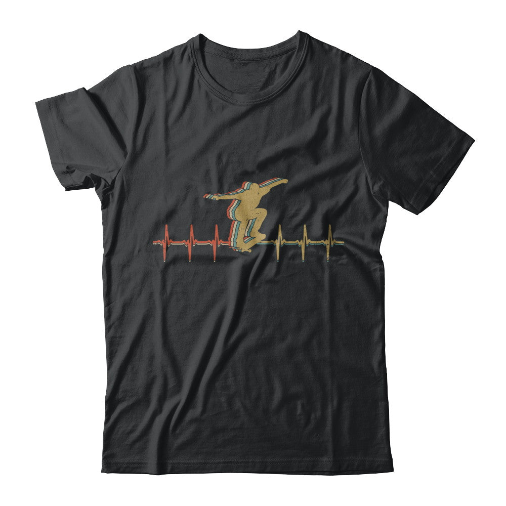 Vintage Skateboard Skater Heartbeat Love Gift T-Shirt & Hoodie | Teecentury.com