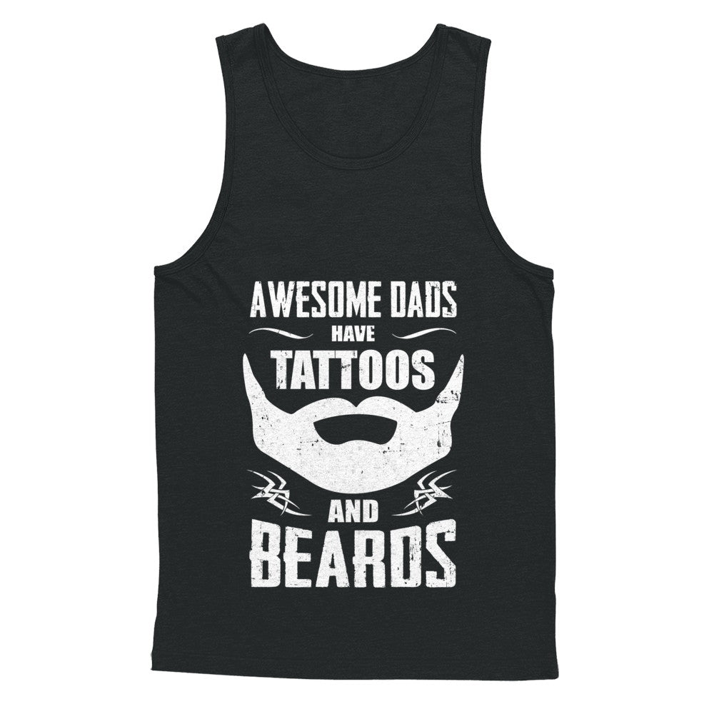 Awesome Dads Have Tattoos And Beards T-Shirt & Hoodie | Teecentury.com