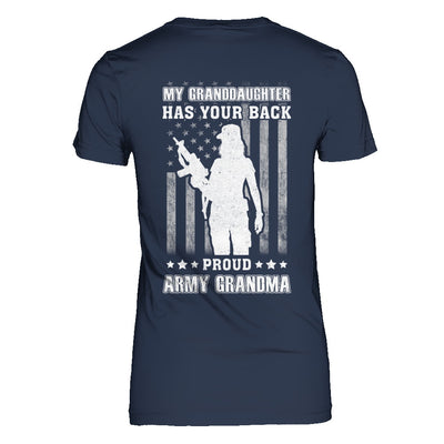 My Granddaughter Has Your Back Proud Proud Army Grandma T-Shirt & Hoodie | Teecentury.com