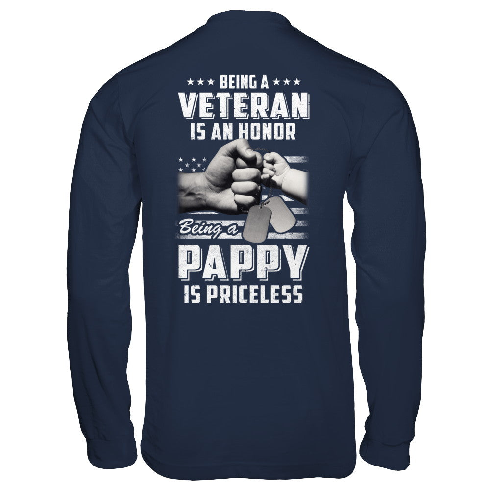 Being A Veteran Is An Honor Being A Pappy Is Priceless T-Shirt & Hoodie | Teecentury.com
