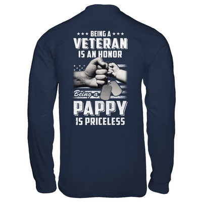 Being A Veteran Is An Honor Being A Pappy Is Priceless T-Shirt & Hoodie | Teecentury.com