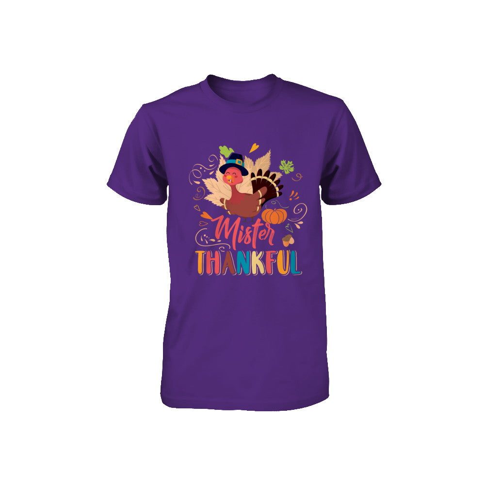 Cute Mister Thankful Turkey Thanksgiving Youth Youth Shirt | Teecentury.com