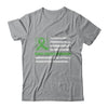 Green Ribbon Kidney Disease Awareness US Flag T-Shirt & Hoodie | Teecentury.com