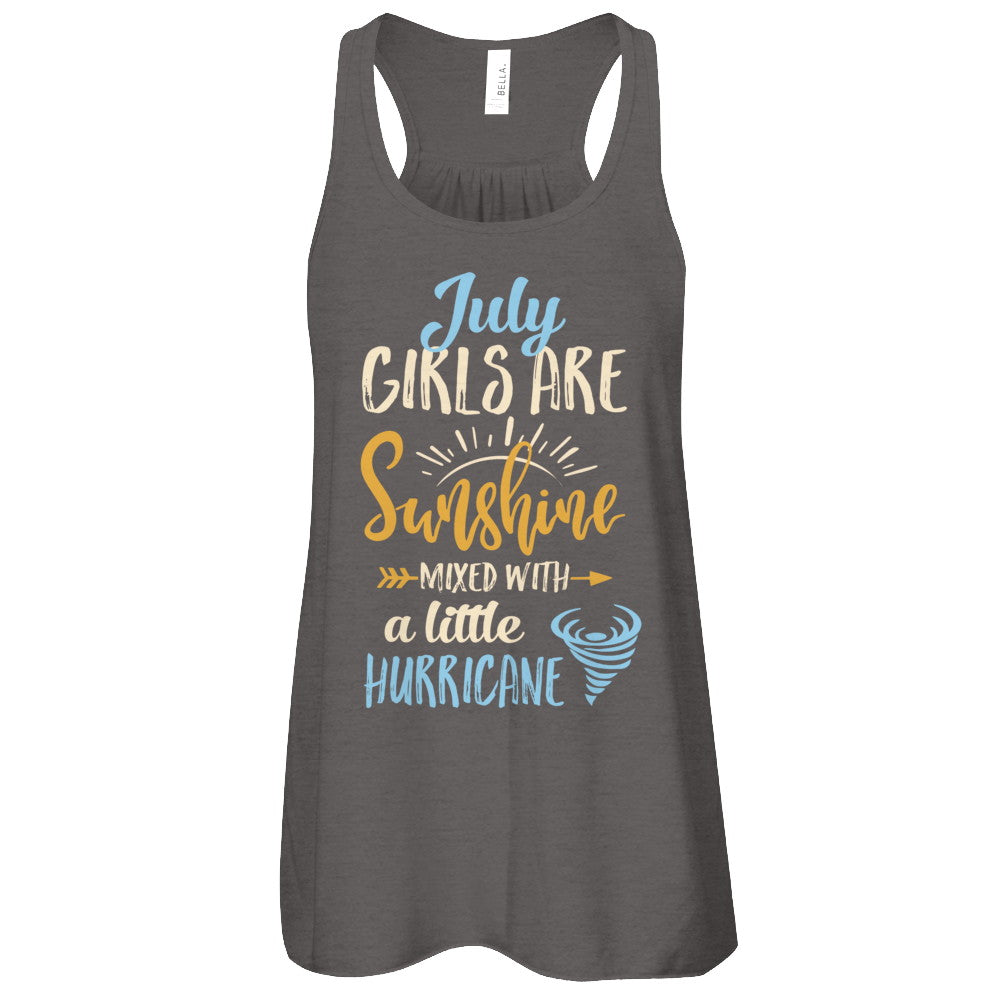 July Girls Birthday Sunshine Mixed Little Hurricane T-Shirt & Tank Top | Teecentury.com
