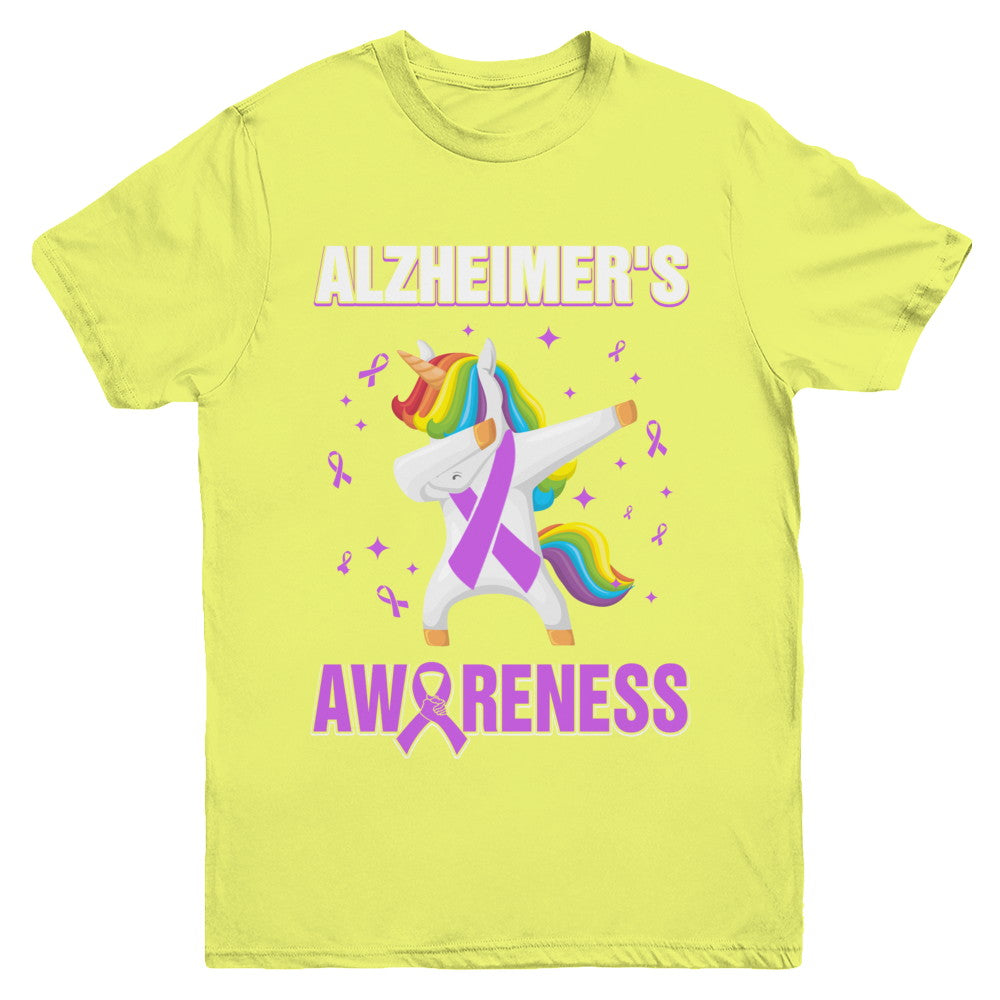 Inspirational Alzheimer's Awareness Unicorn Support Youth Youth Shirt | Teecentury.com