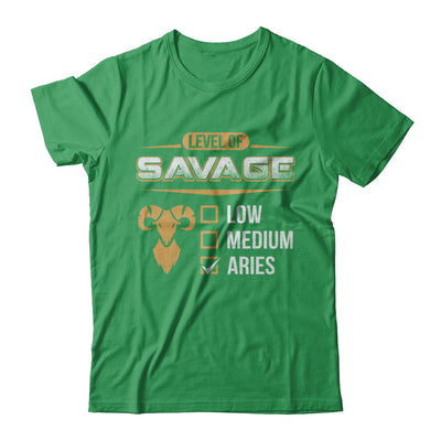 Level Of Savage Aries T-Shirt & Hoodie | Teecentury.com