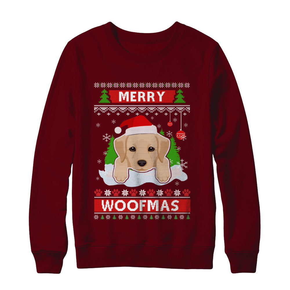 Labrador Merry Woofmas Ugly Christmas Sweater T-Shirt & Sweatshirt | Teecentury.com