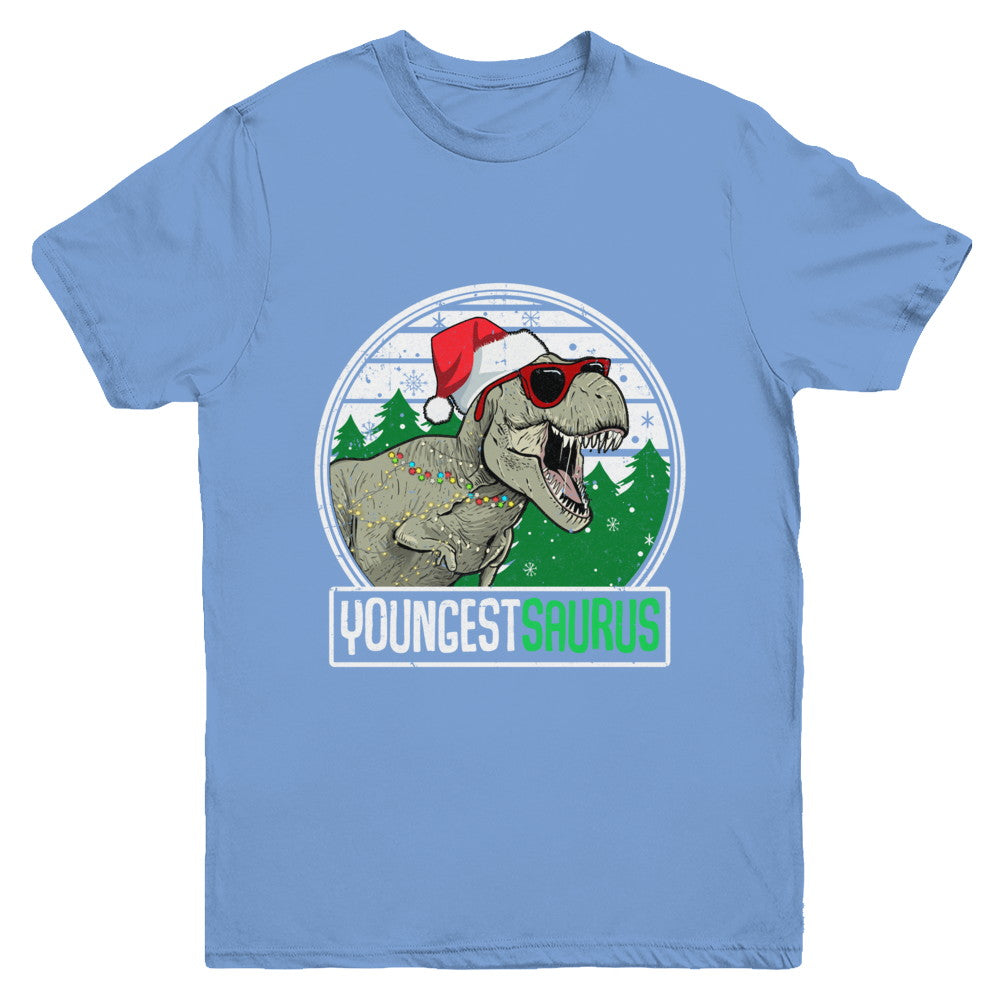 Youngestsaurus Youngest Dinosaur T-Rex Family Christmas Youth Youth Shirt | Teecentury.com