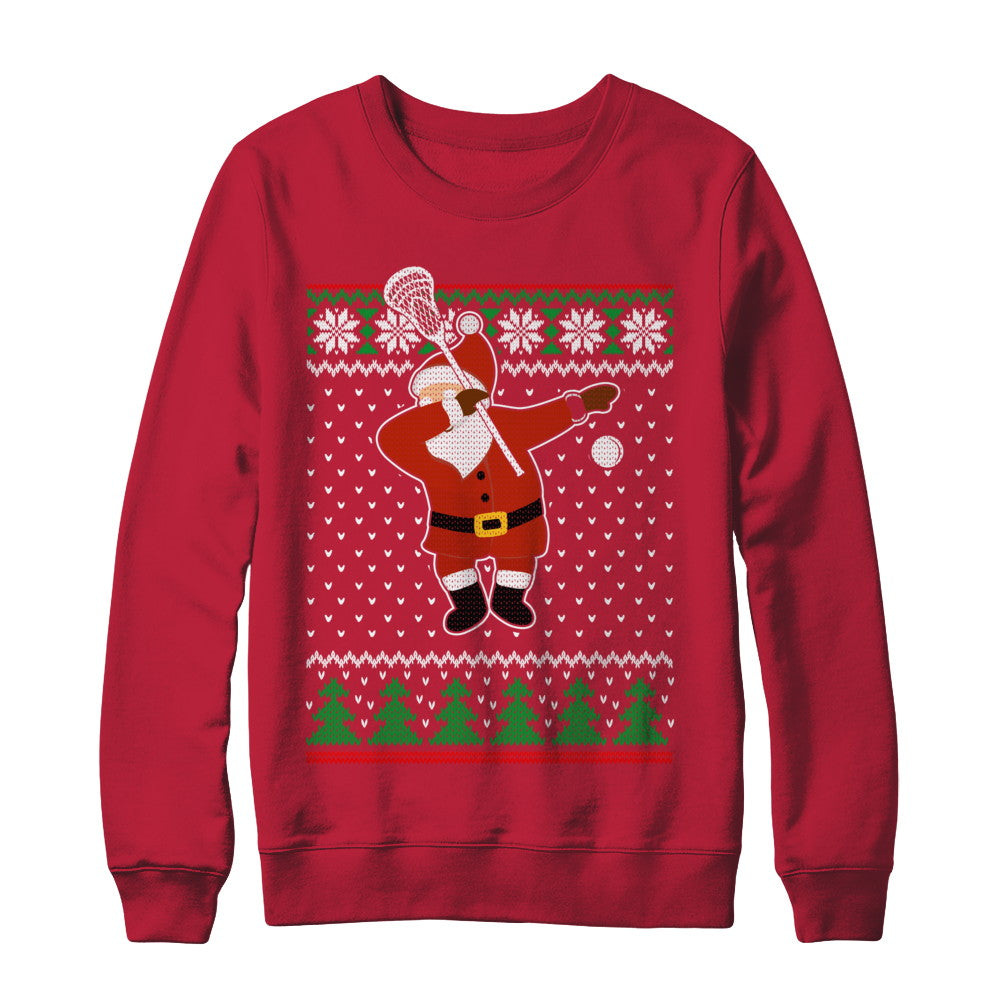 Dabbing Santa Lacrosse Ugly Sweater Christmas Shirt Sweatshirt