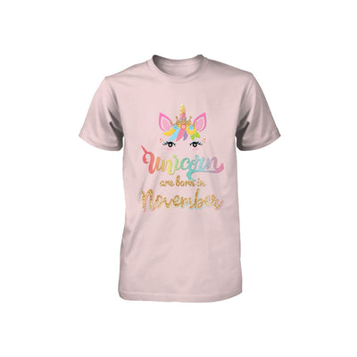 Cute Unicorns Are Born In November Birthday Gift Youth Youth Shirt | Teecentury.com