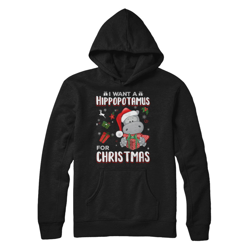 I Want A Hippopotamus For Christmas Hippo T-Shirt & Sweatshirt | Teecentury.com