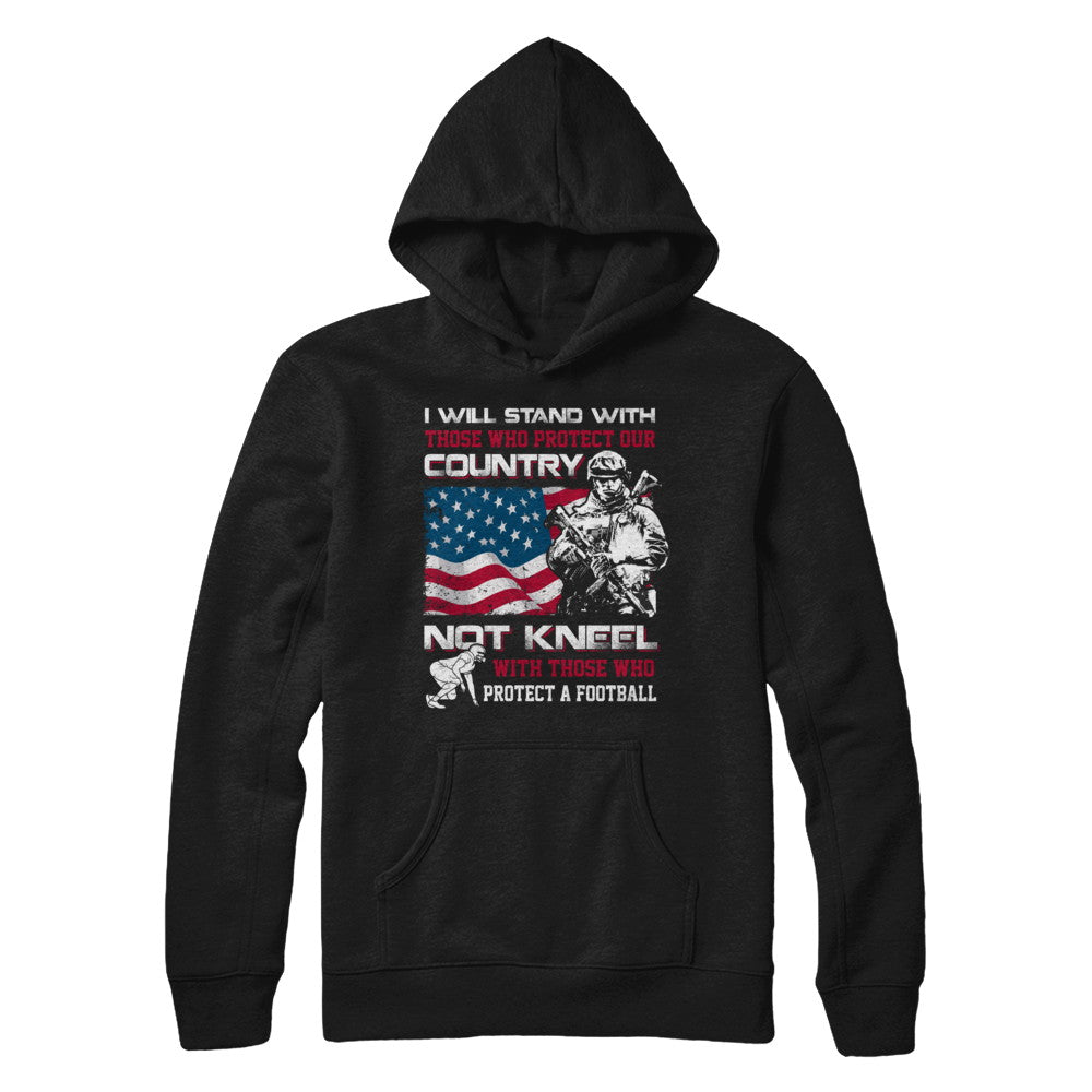 I Stand For The American Flag I Don't Kneel Football T-Shirt & Hoodie | Teecentury.com