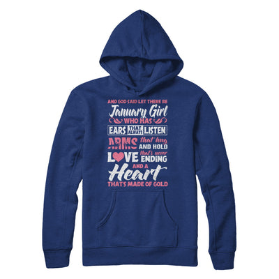 And God Said Let There Be January Girl Ears Arms Love Heart T-Shirt & Hoodie | Teecentury.com