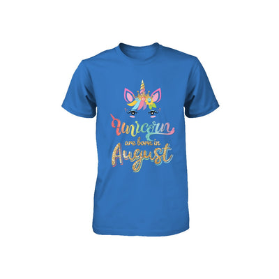 Cute Unicorns Are Born In August Birthday Gift Youth Youth Shirt | Teecentury.com