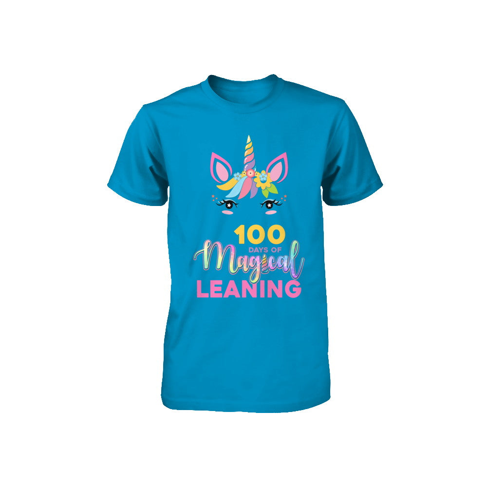 100 Days Of Magical Leaning School Unicorn Girl Gift Youth Youth Shirt | Teecentury.com
