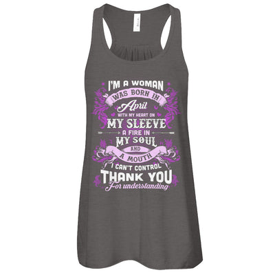 I'm A Woman Was Born In April With My Heart Birthday T-Shirt & Tank Top | Teecentury.com
