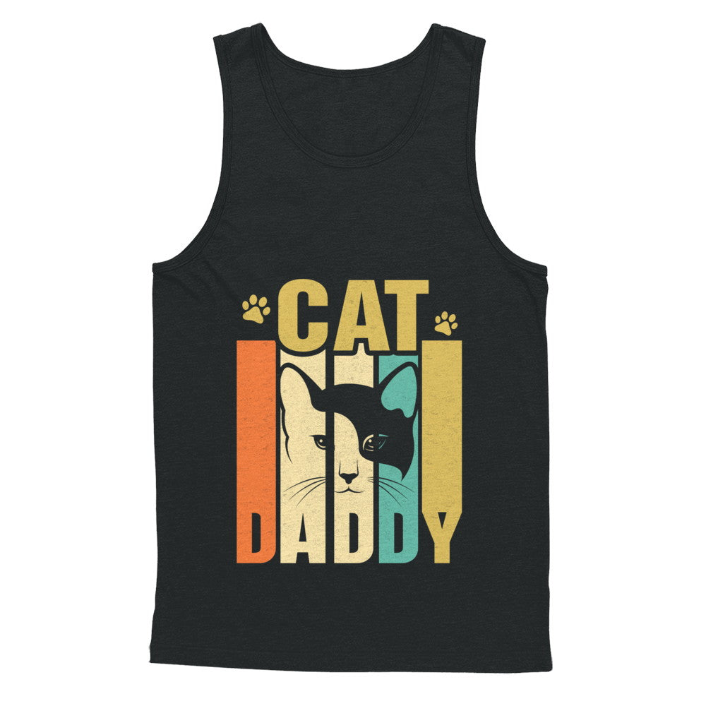Retro Vintage Daddy Cat Father's Day Gift T-Shirt & Hoodie | Teecentury.com